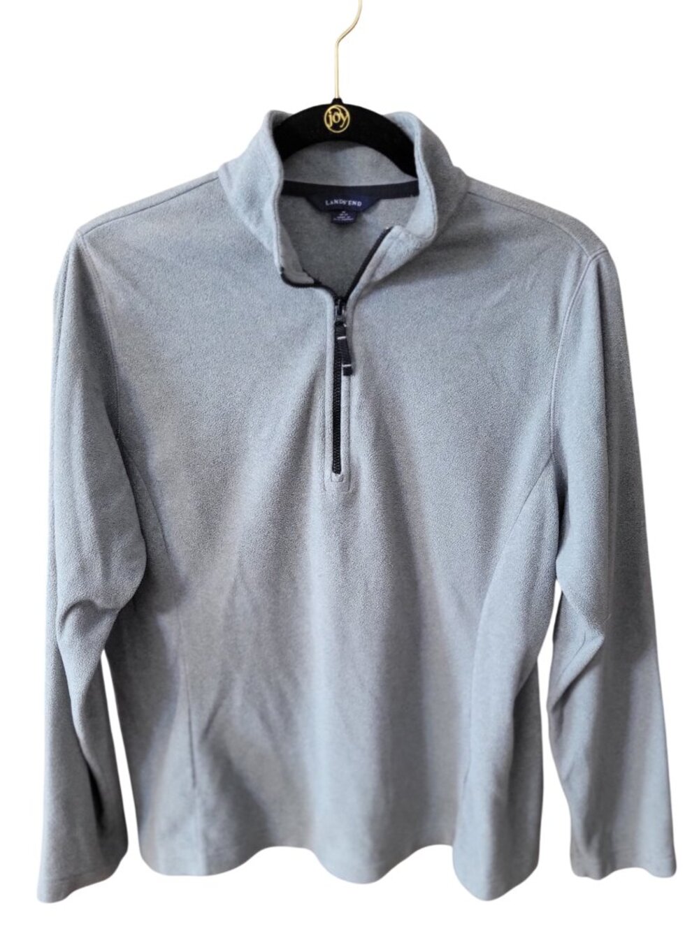 Lands’ End Women's Thermacheck Fleece Quarter Zip Pullover Top - Size M
